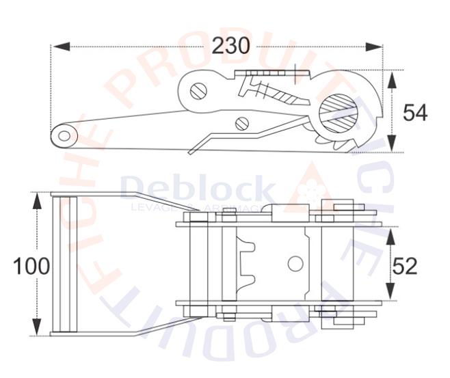 tendeur arrimage 50mm standard